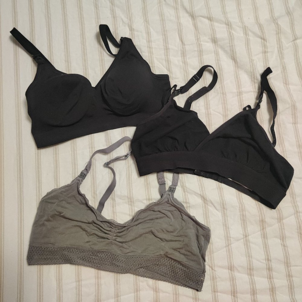 Nursing/maternity bra bundle of 3